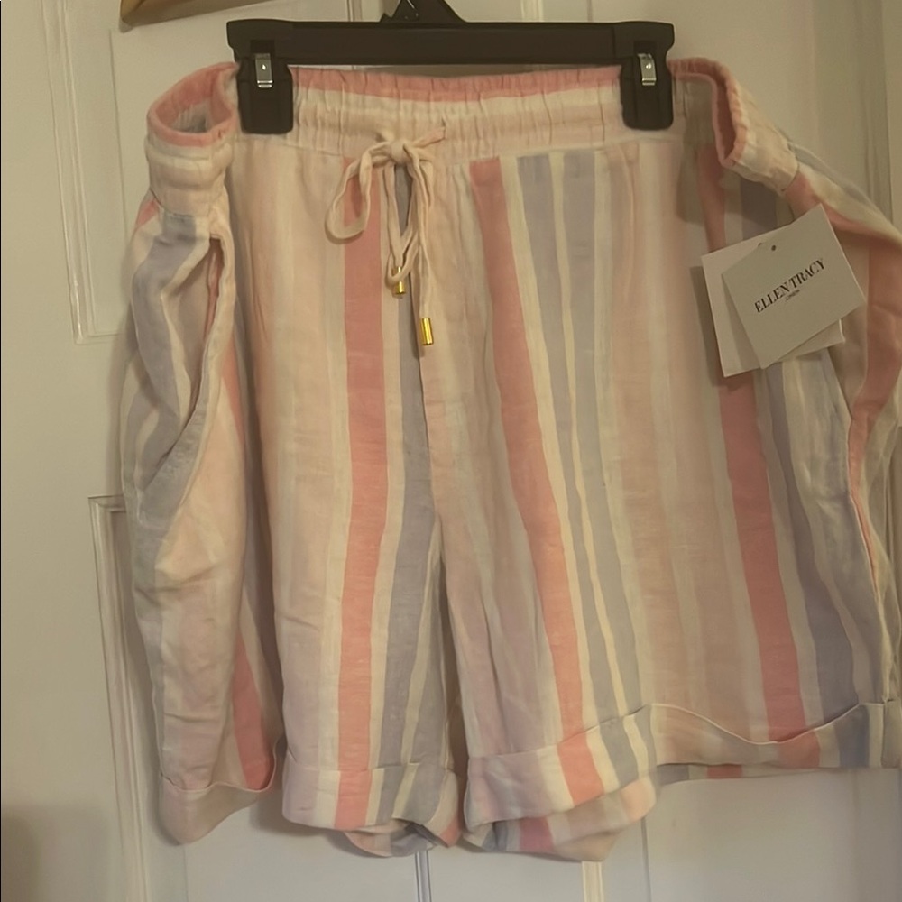 Ellen Tracy Multicolor Striped Women Shorts